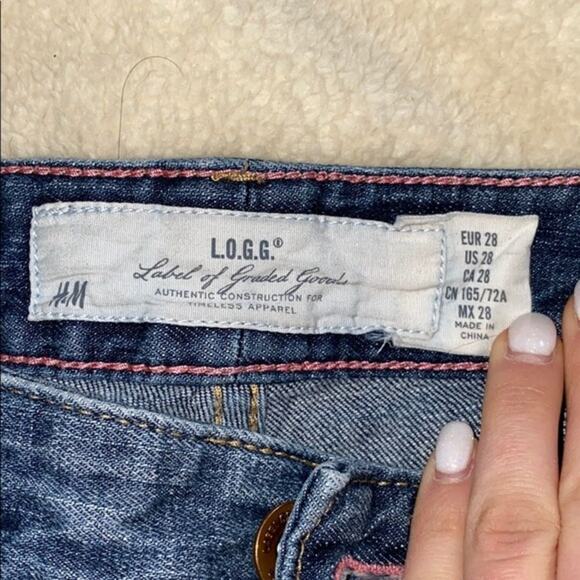 L.O.G.G. by H&M Short Rolled Hem Denim Shorts | Sz 28 - Picture 3 of 5